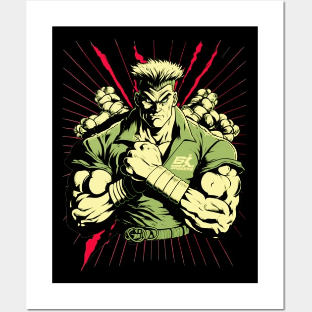 Guile Street Fighter Design - Original Artwork Wall Art by Labidabop